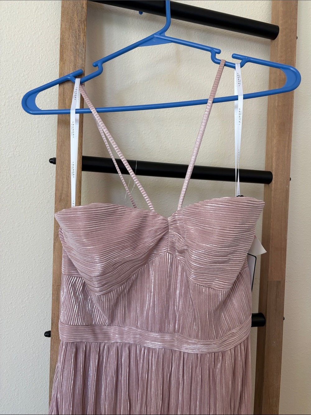 Laundry by Shelli Segal Pleated Maxi Dress in Pink Size Large NWT - Picture 6 of 7
